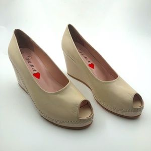 HANDMADE LEATHER WOMAN WEDGE SHOES